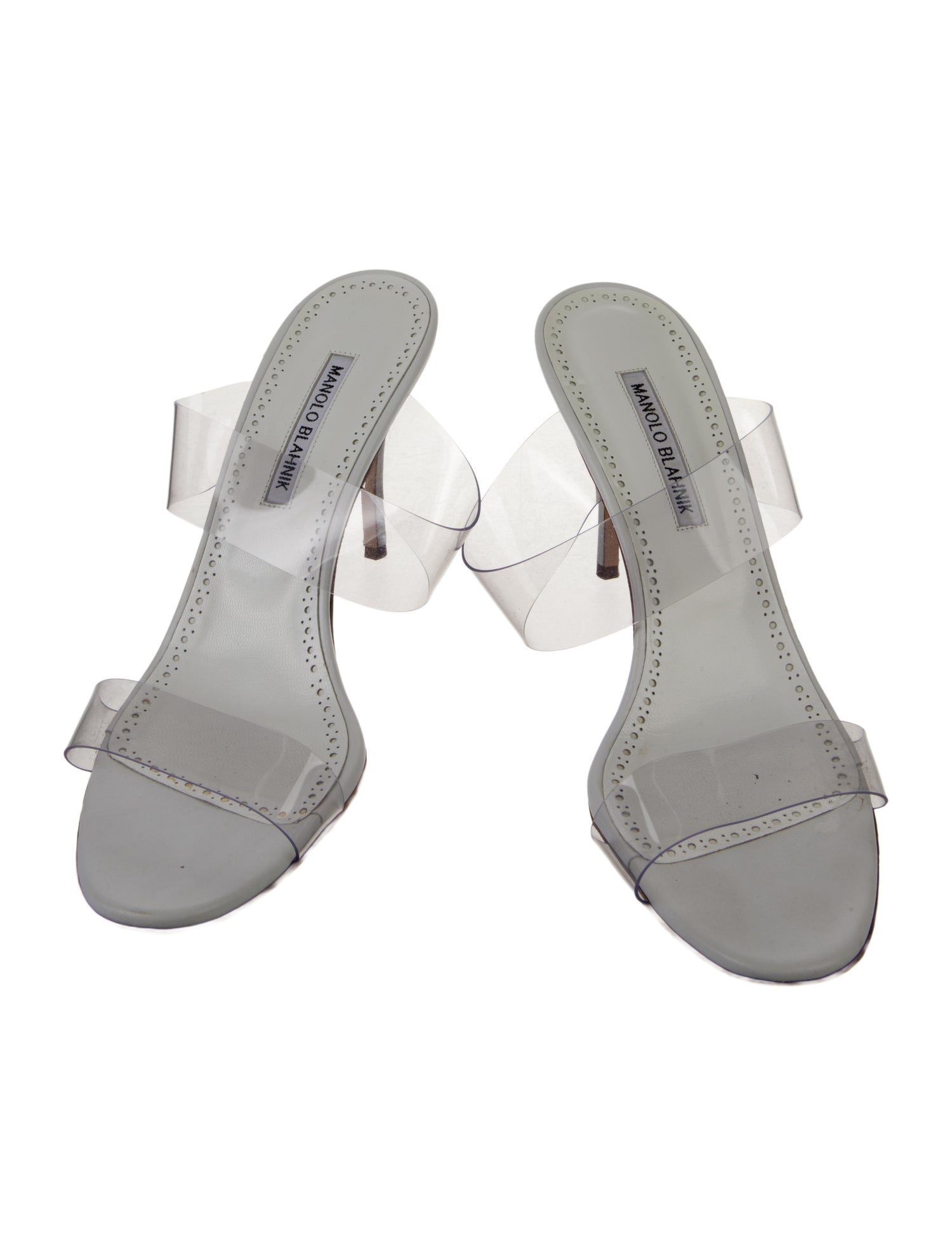 Manolo Blahnik Leather Slides